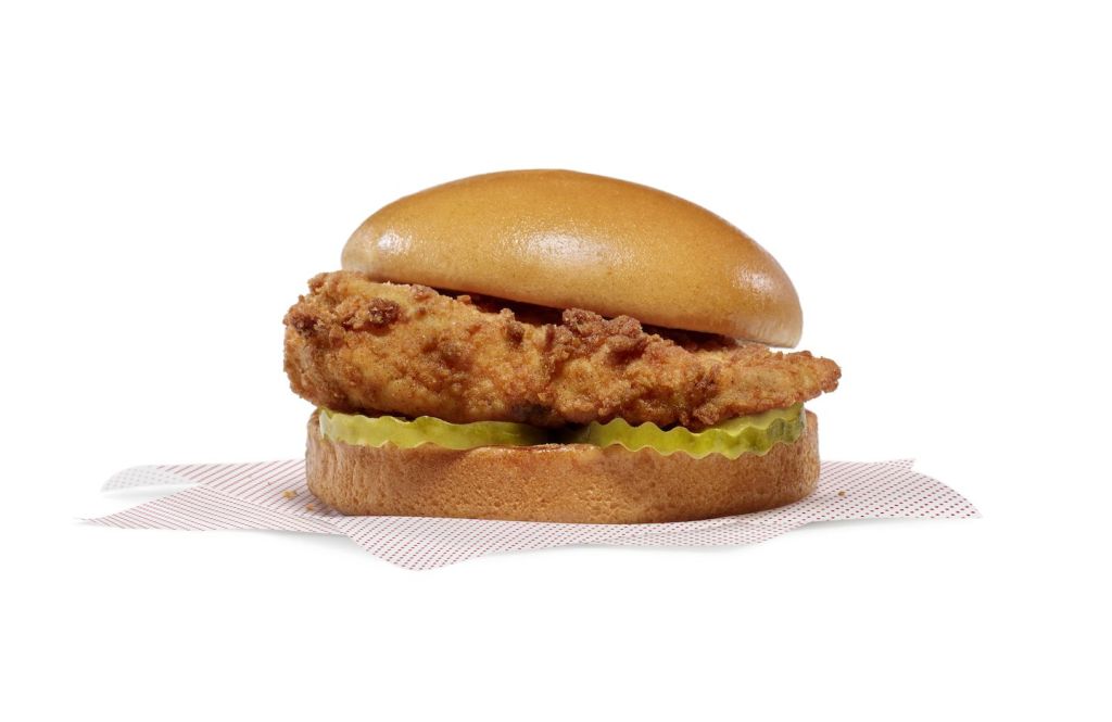 A Chick-fil-A Chicken Sandwich.