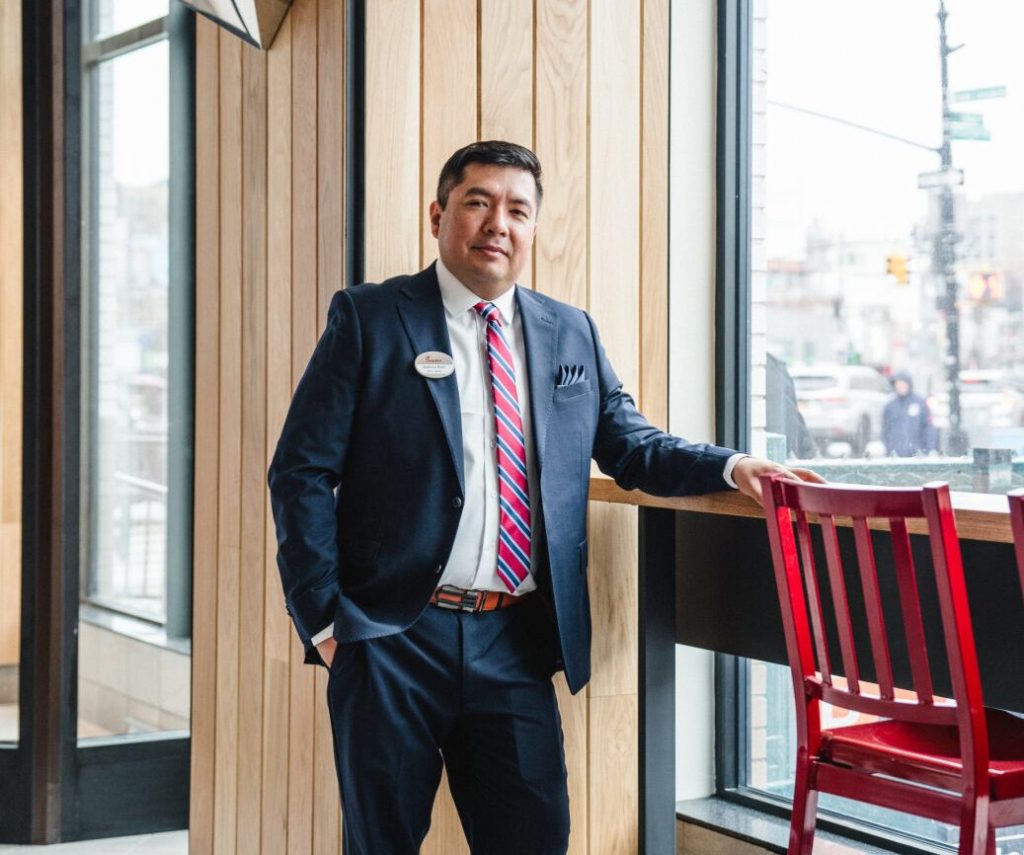 Operator Roberto Ruiz Gonzalez in his restaurant in New York.