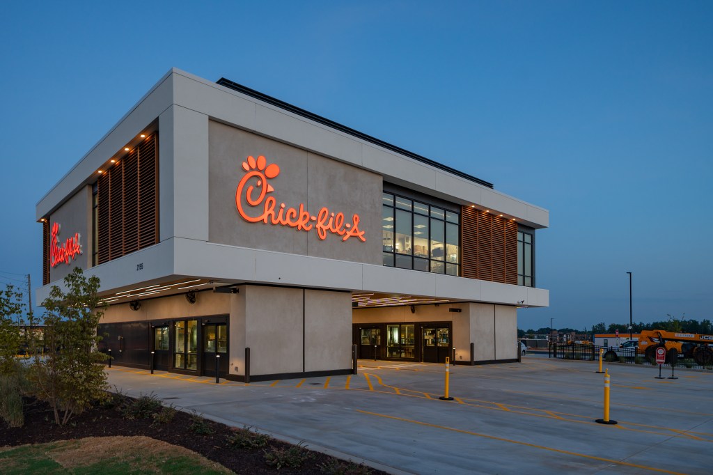 The elevated drive-thru at Chick-fil-A Jodeco Road in Georgia.